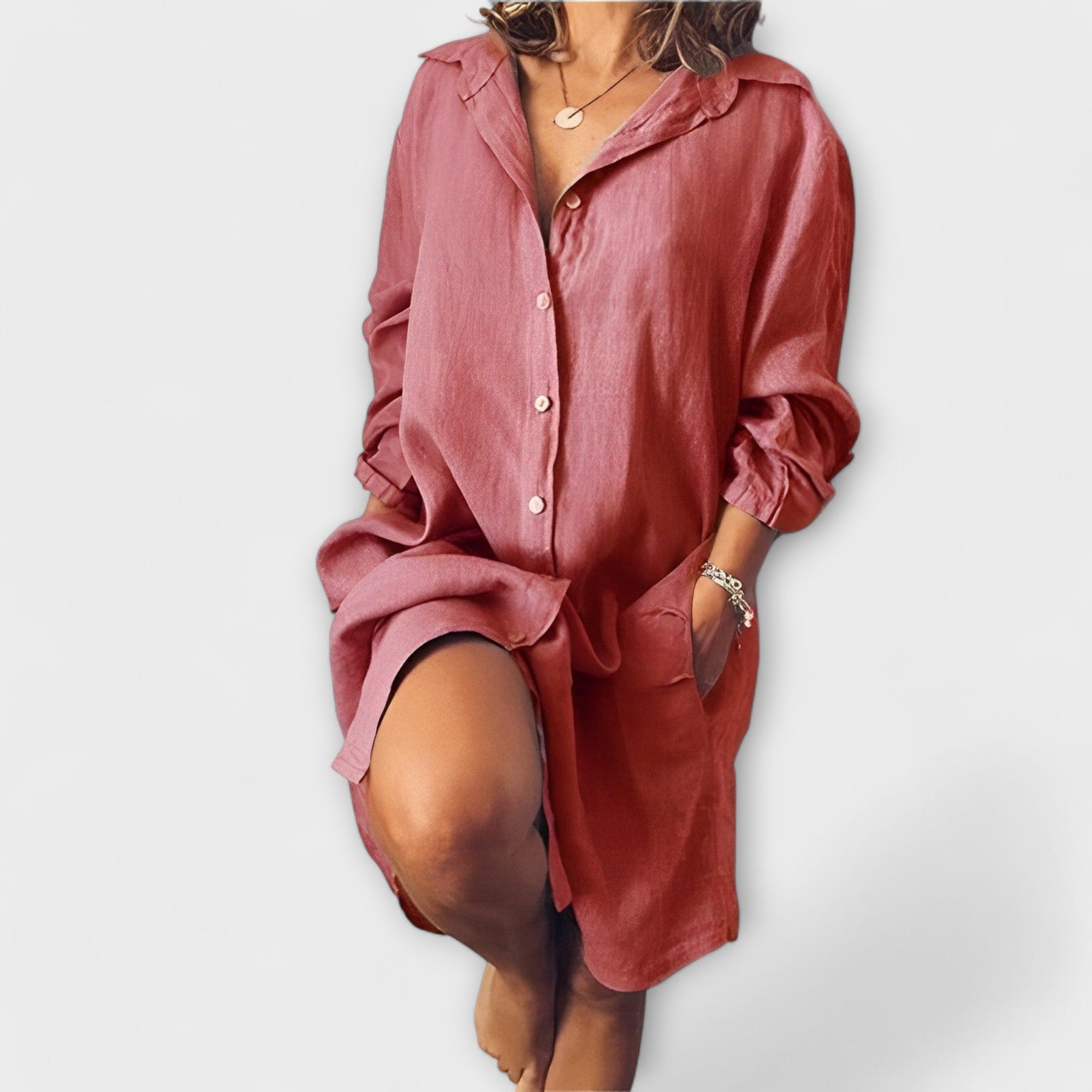 Igapäevane linaheegeldatud pluss