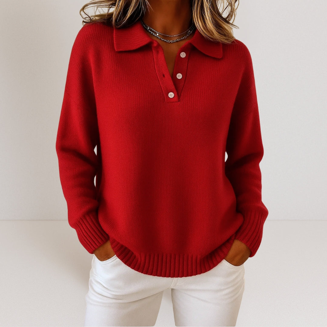Olivia™ | Pehme kudumipullover kraega