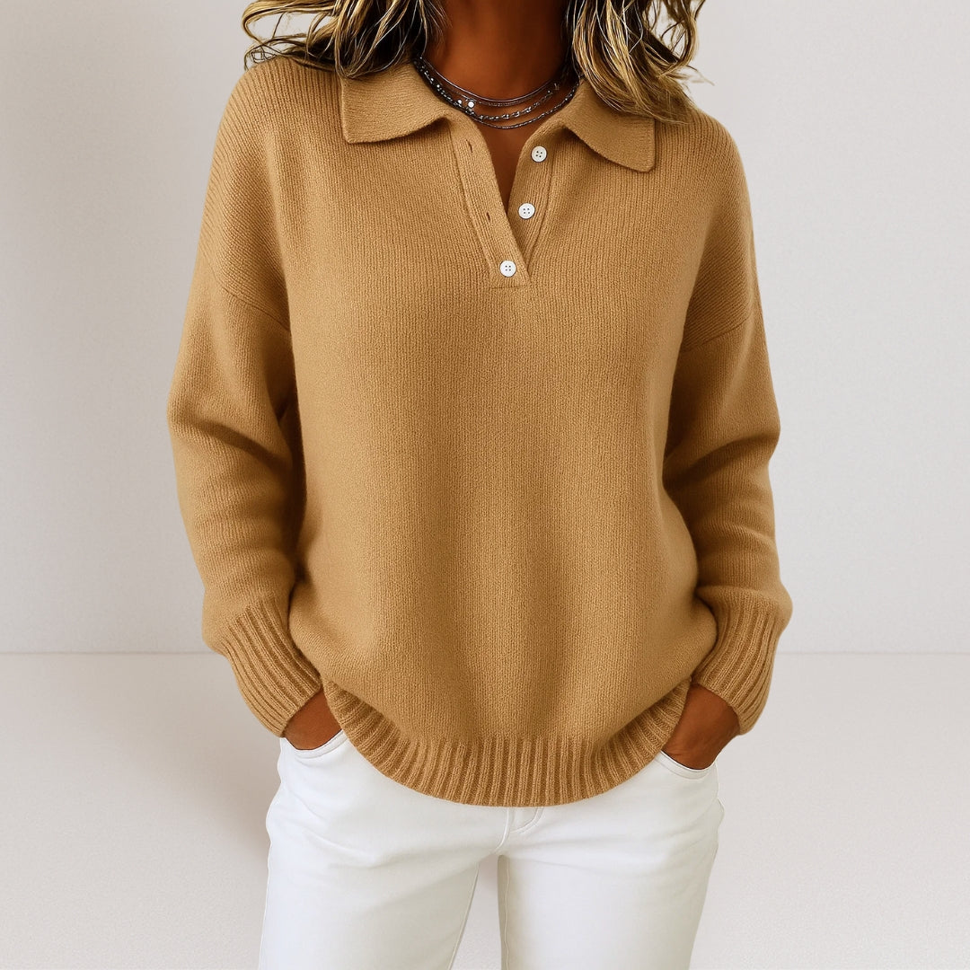 Olivia™ | Pehme kudumipullover kraega