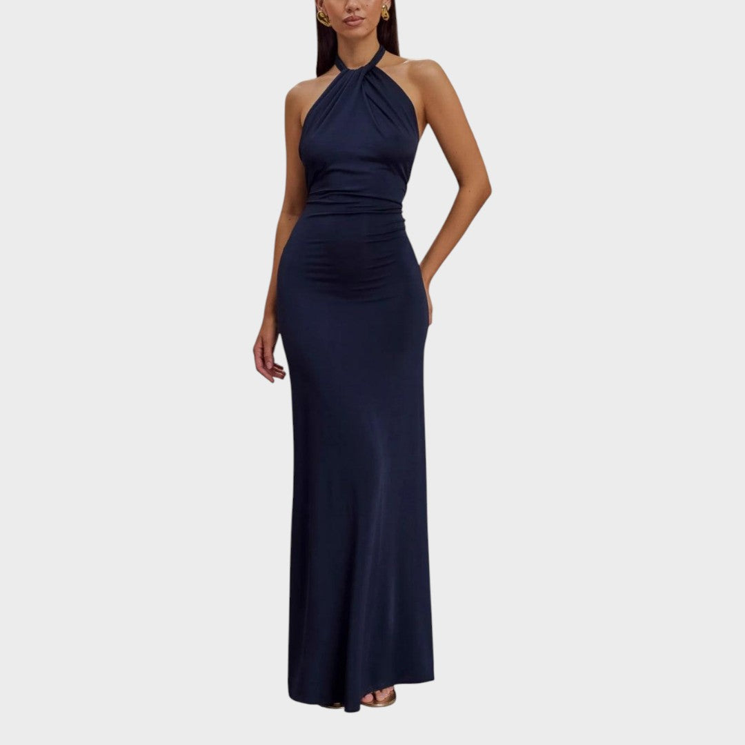 Milica - Slinky Halter Maxi Kleit