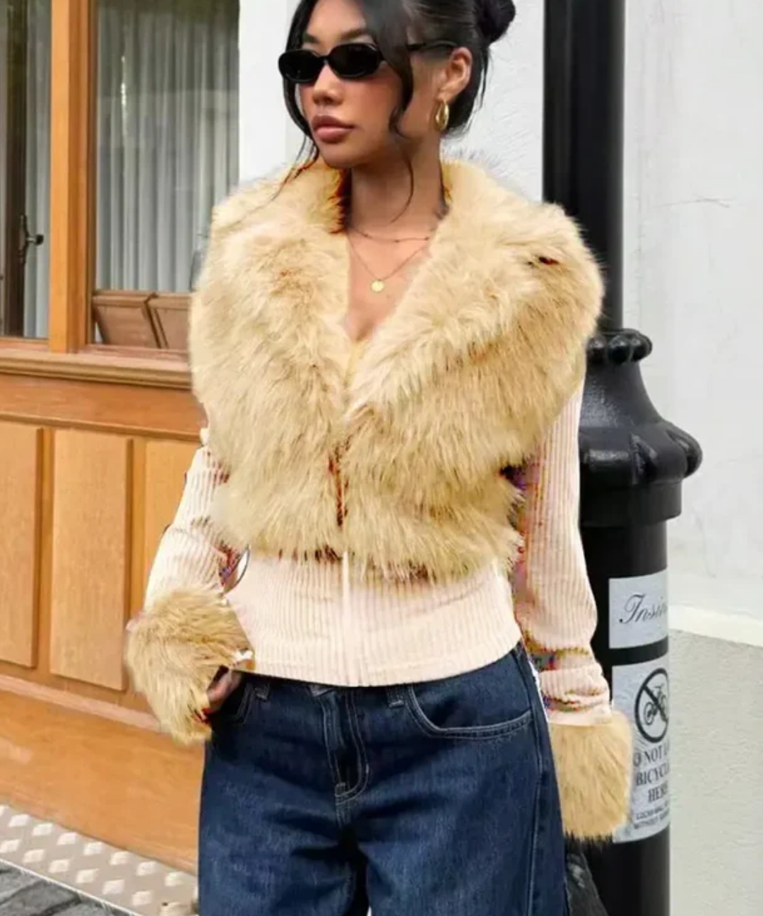 Mercedes™ - Luksusliku plaastriga kangast nahkjakk