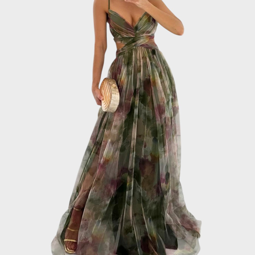 Mia - Lilleline Maxi Kleid Beebivaba Elegantsi jaoks