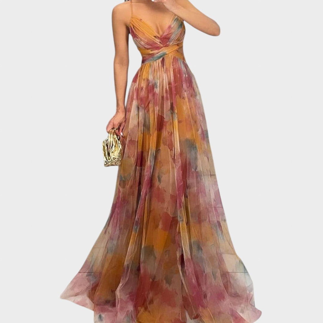 Mia - Lilleline Maxi Kleid Beebivaba Elegantsi jaoks