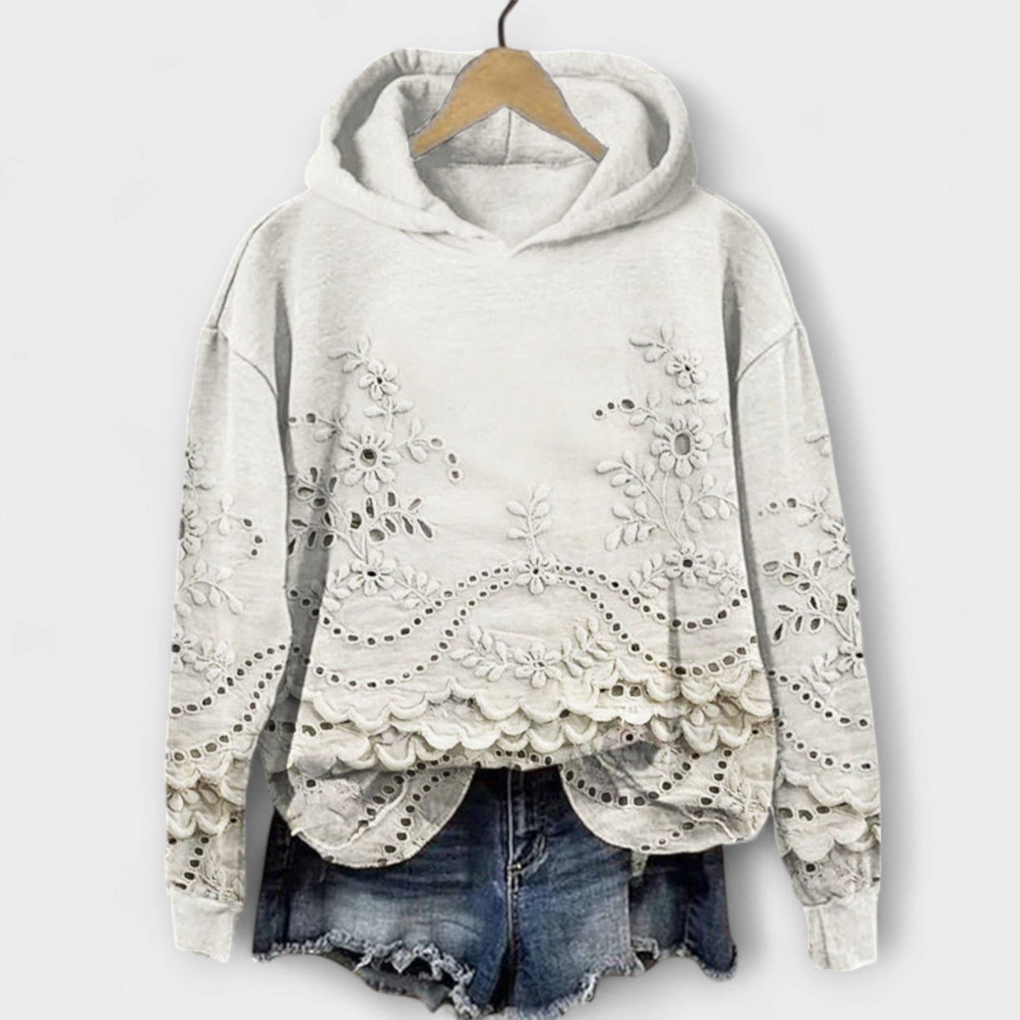 Grace – Vintage Kapuutsiga Särk Lilletrükiga