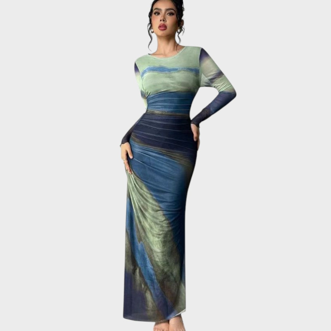 Antonija - Elegantne pikk kleit pikkade varrukatega
