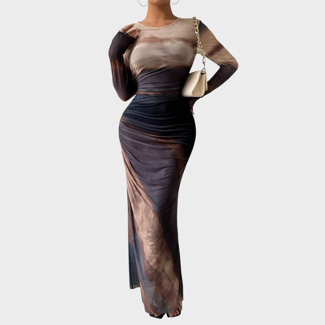 Antonija - Elegantne pikk kleit pikkade varrukatega