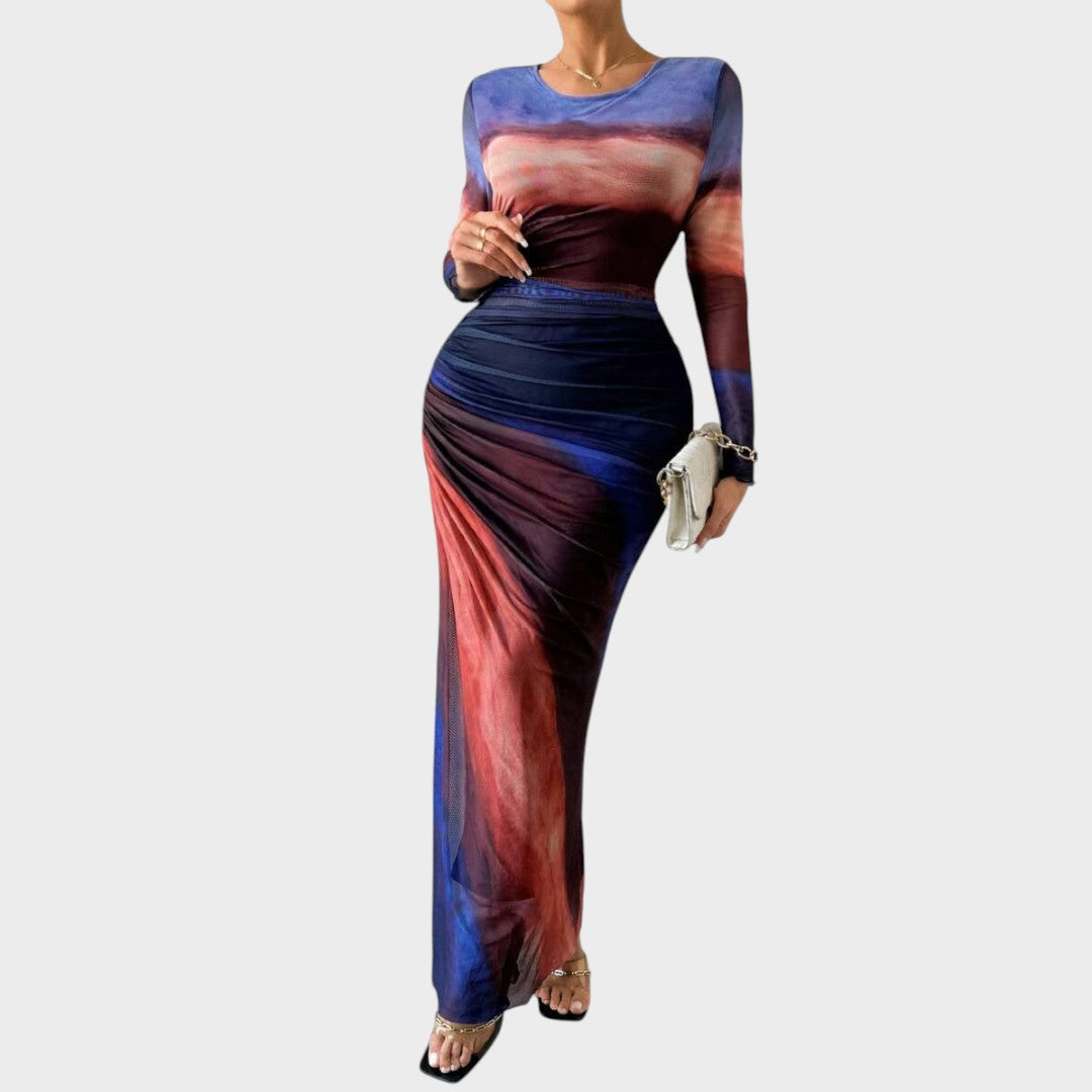 Antonija - Elegantne pikk kleit pikkade varrukatega