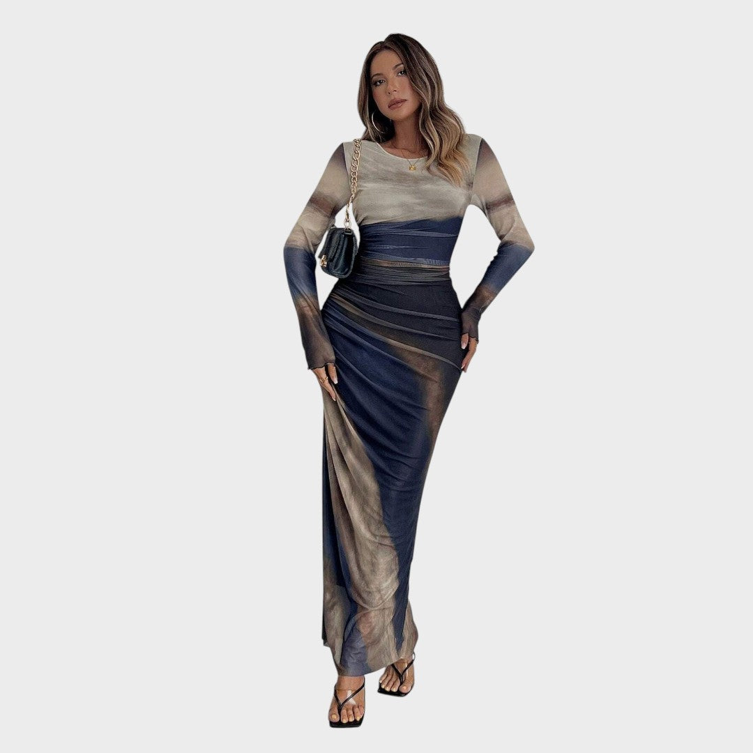 Antonija - Elegantne pikk kleit pikkade varrukatega
