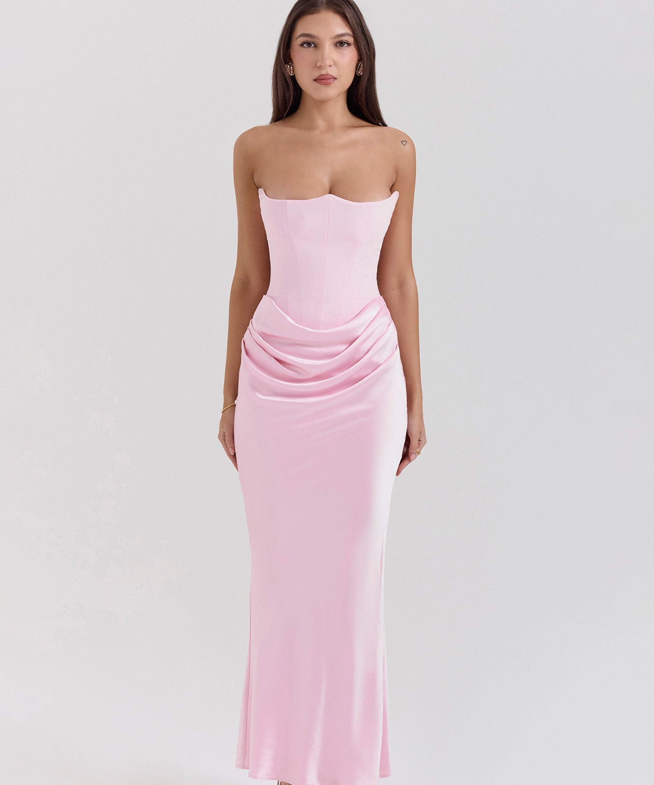 Emily - Maxi Kleit Drapitud Ilma Rihmadeta