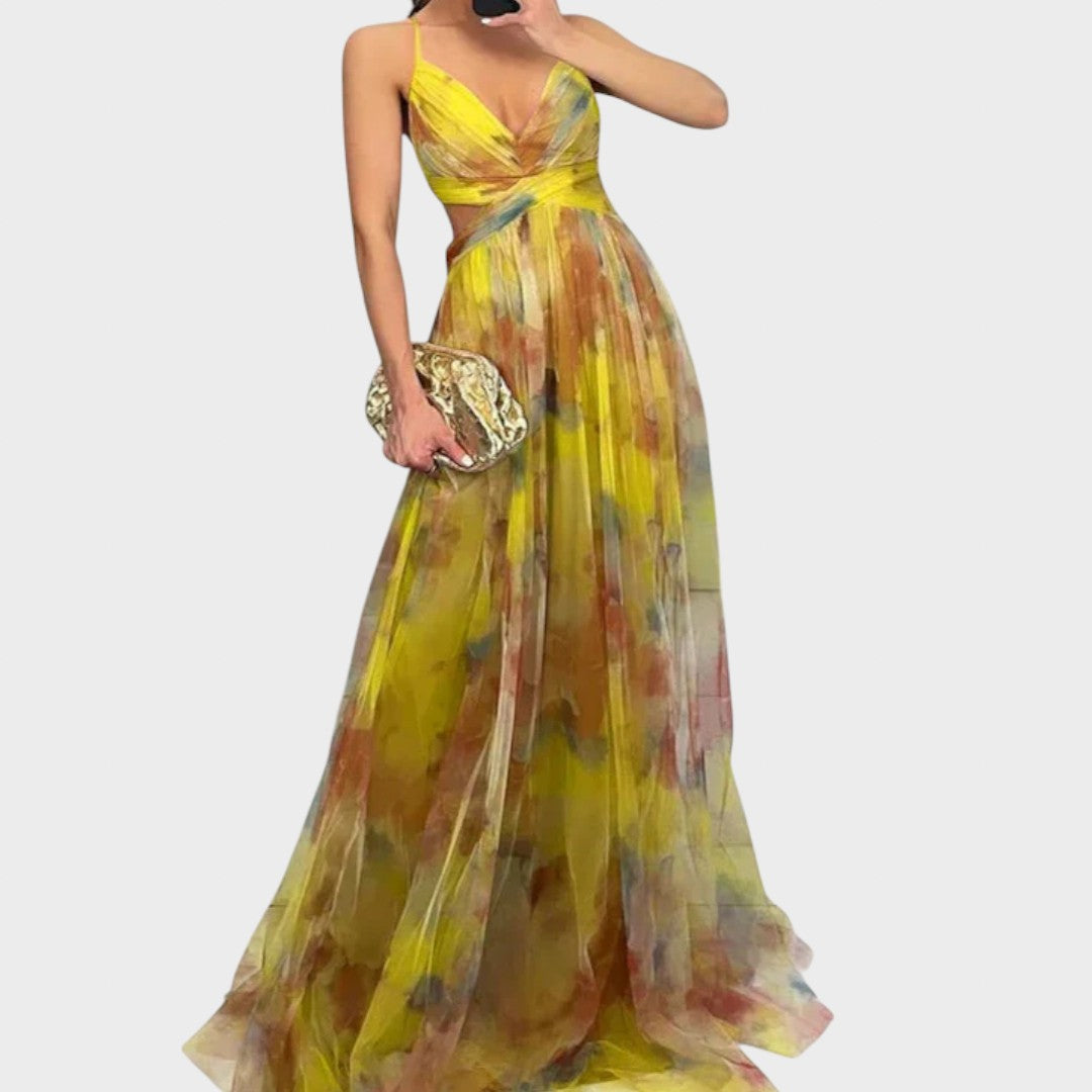Mia - Lilleline Maxi Kleid Beebivaba Elegantsi jaoks