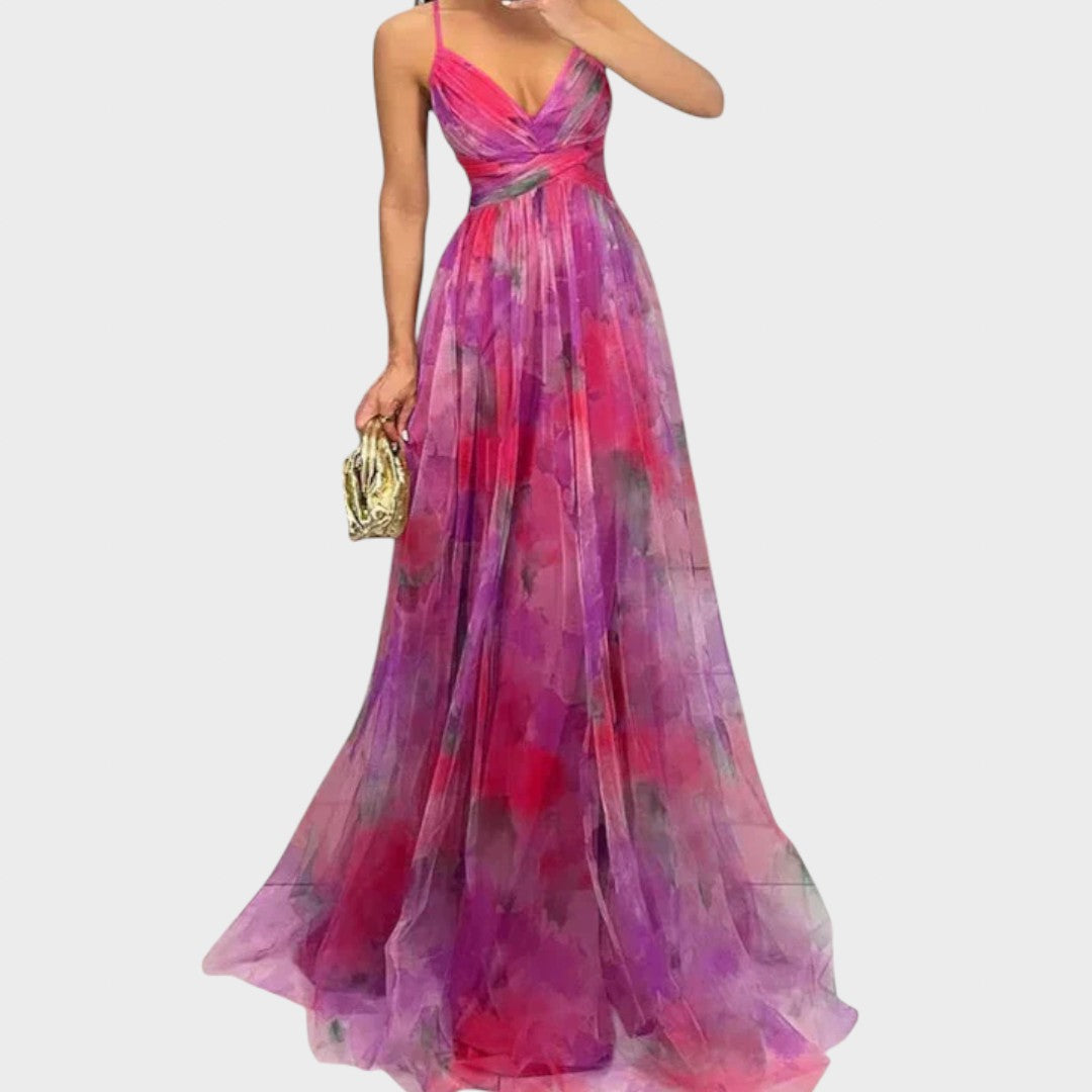 Mia - Lilleline Maxi Kleid Beebivaba Elegantsi jaoks