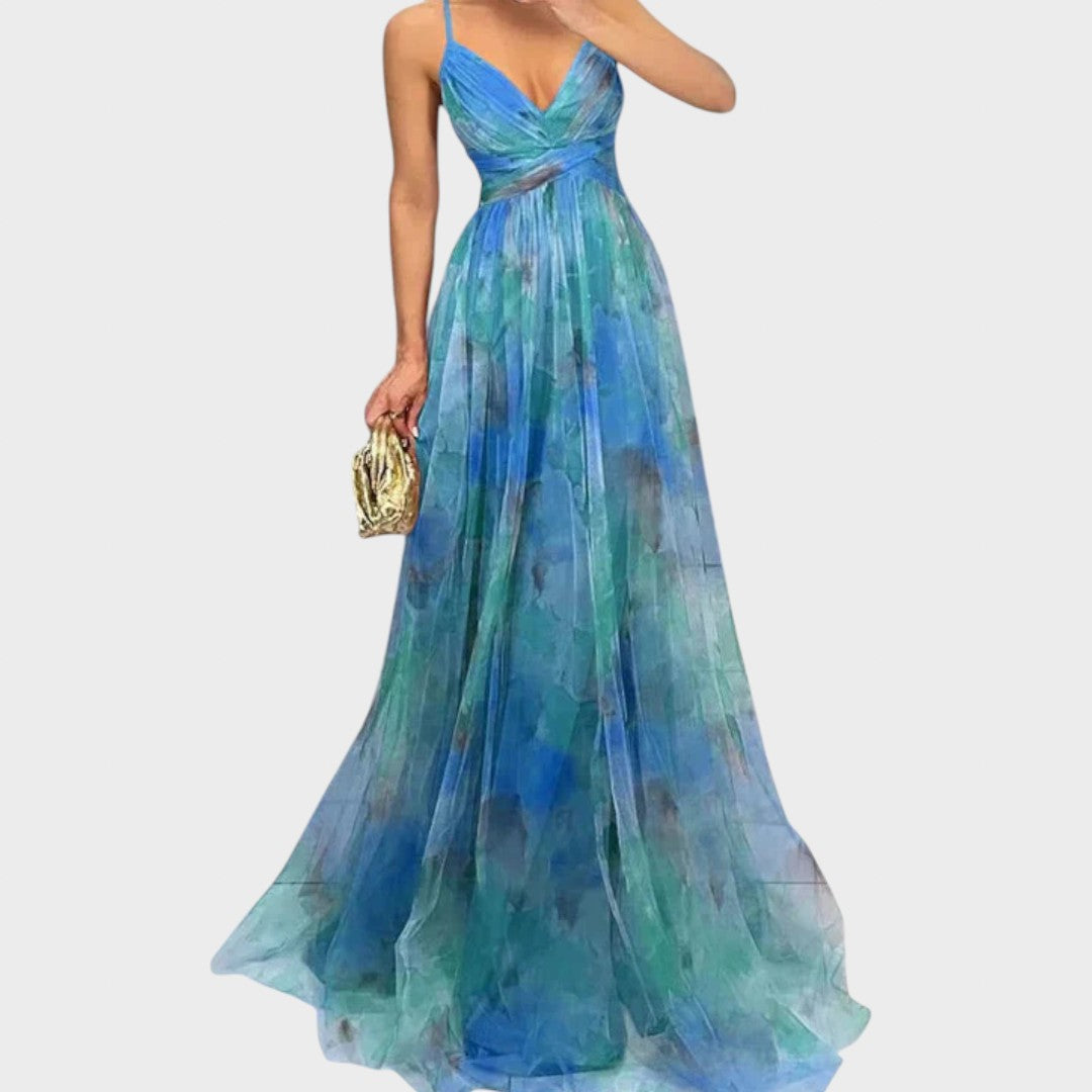 Mia - Lilleline Maxi Kleid Beebivaba Elegantsi jaoks