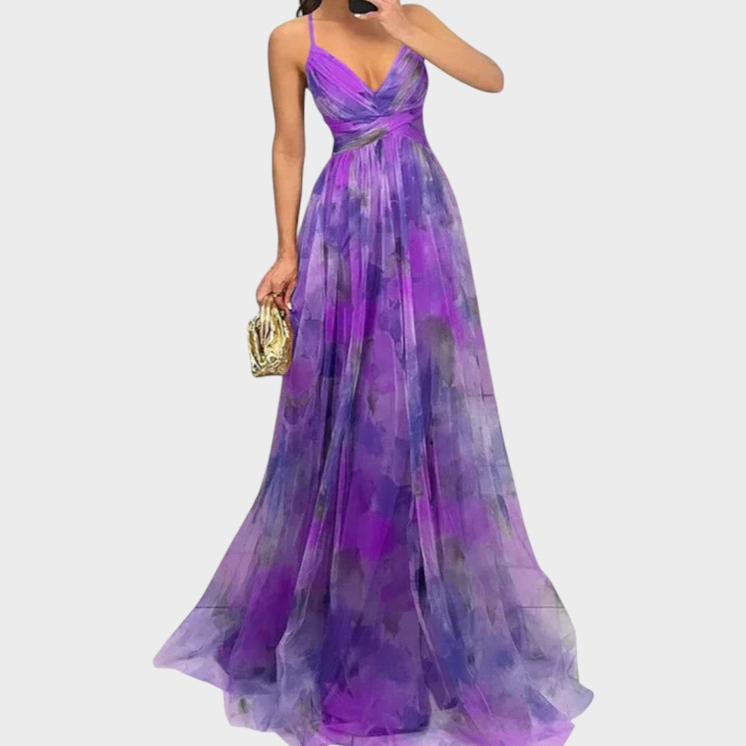 Mia - Lilleline Maxi Kleid Beebivaba Elegantsi jaoks