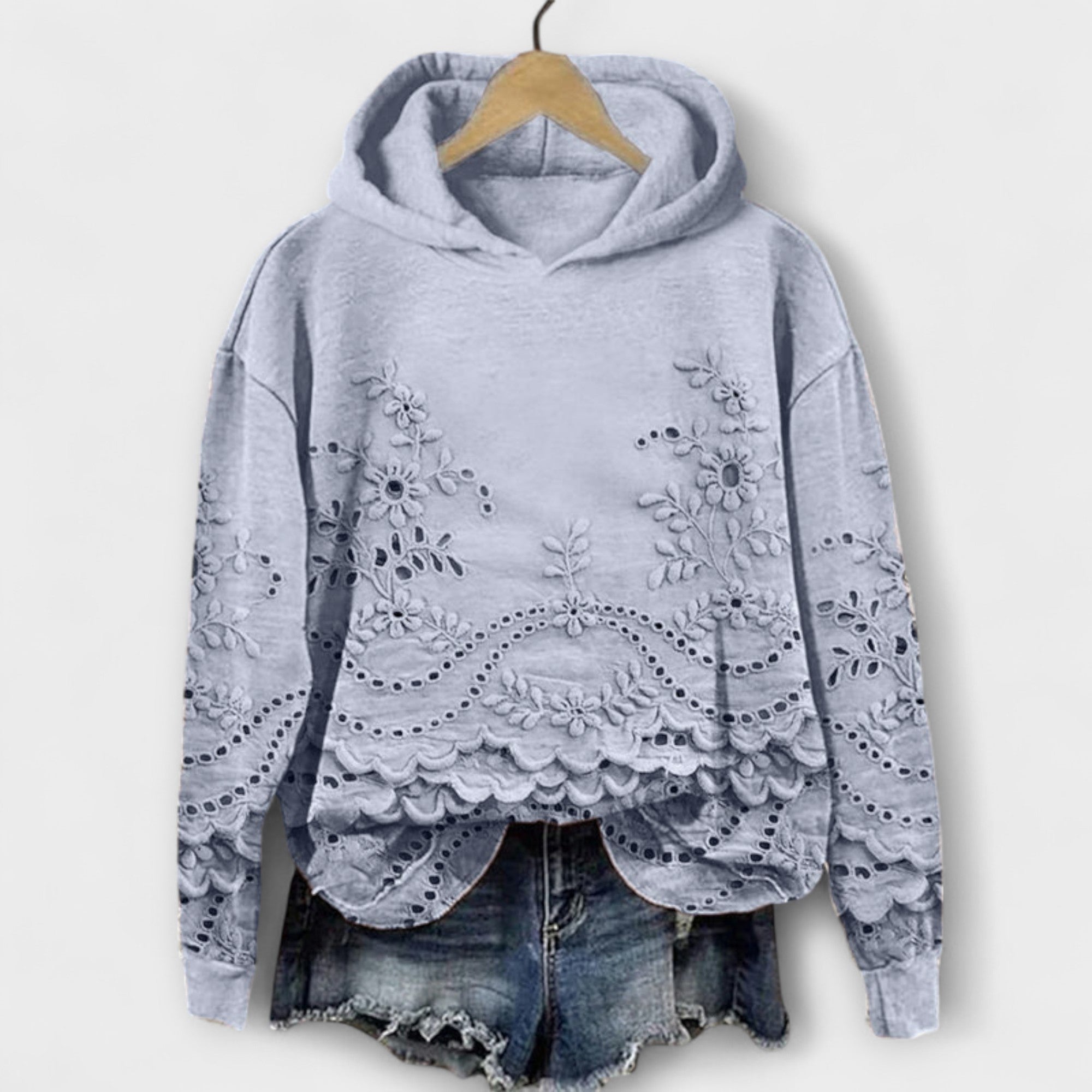 Grace – Vintage Kapuutsiga Särk Lilletrükiga