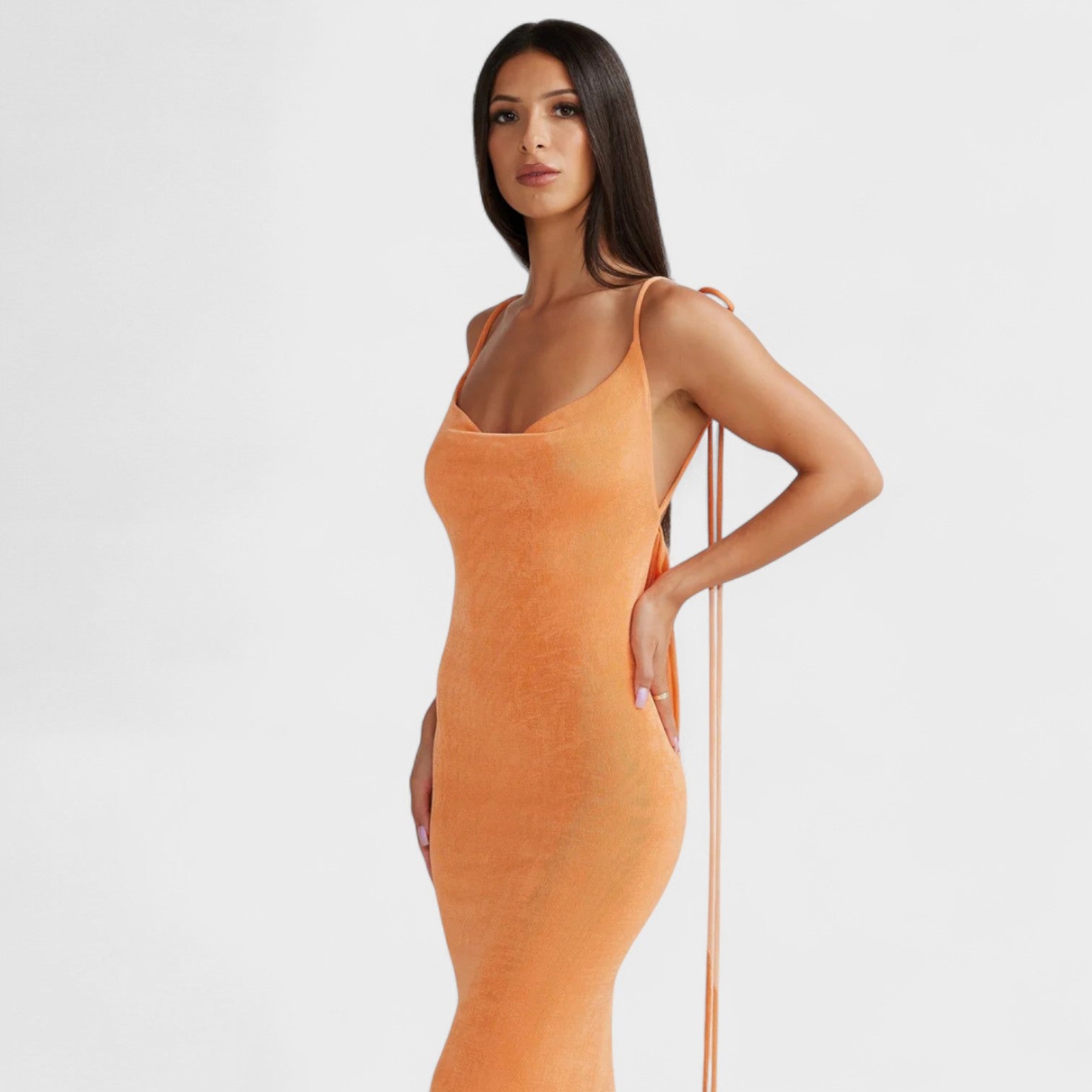 Halina - Midi kleit korsega