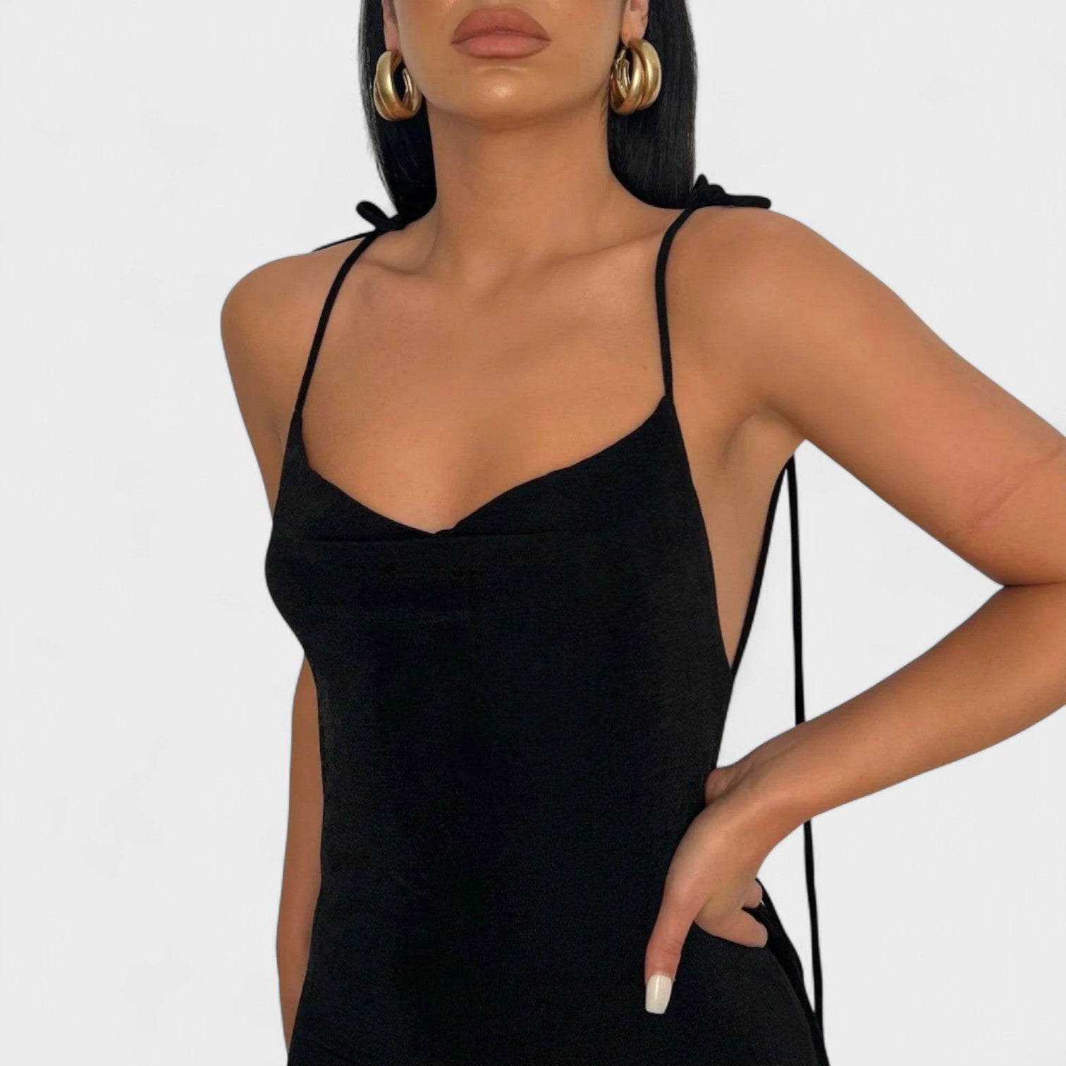 Halina - Midi kleit korsega